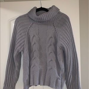 Grey turtleneck sweater